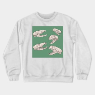 North American Predator Skulls Sage Crewneck Sweatshirt